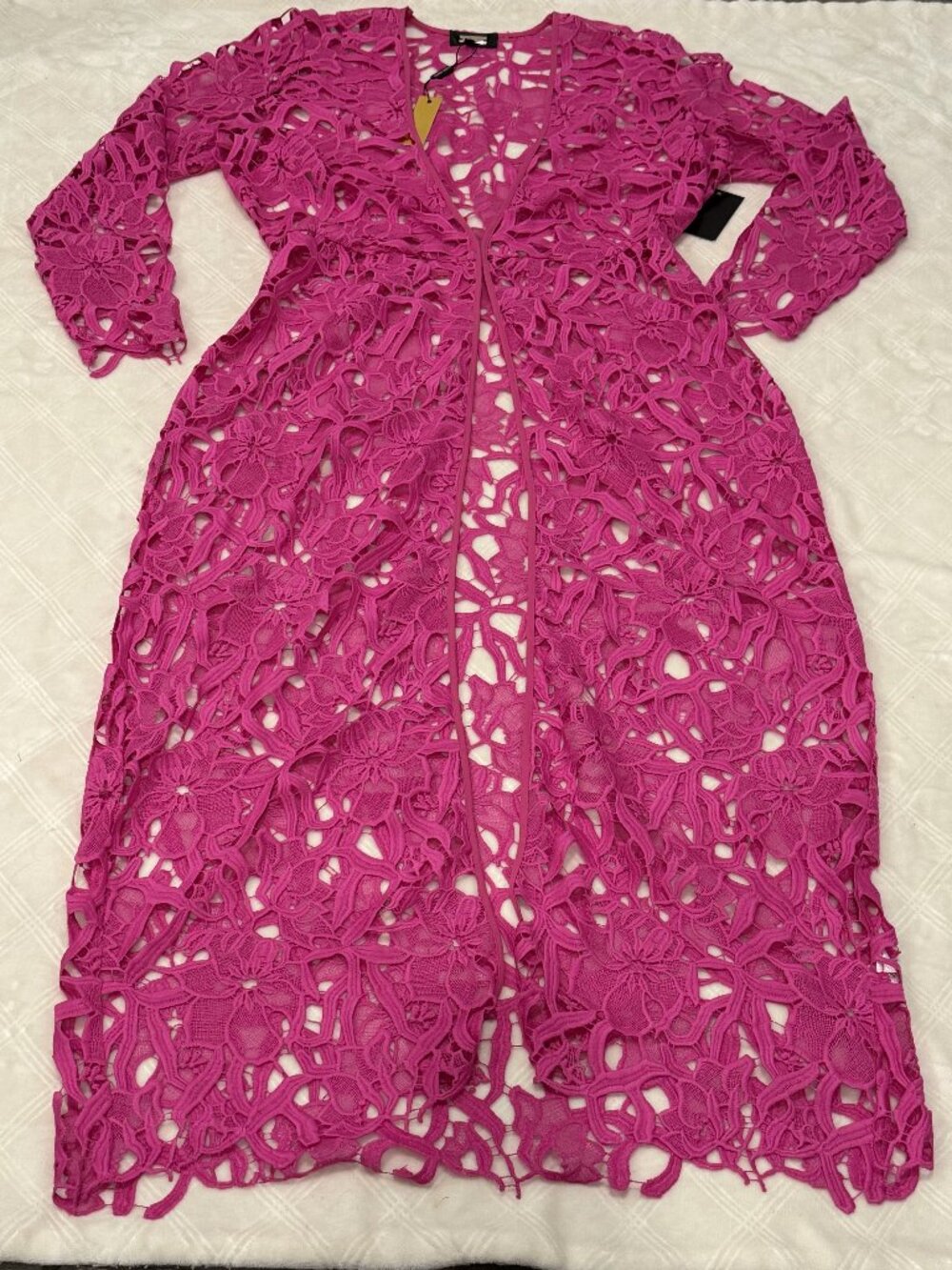 PINK LACE MAXI DUSTER